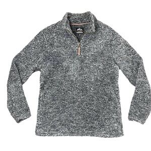 SHERPA 1/4 Zip Gray‎ Classic Soft Winter Pull Over Sweater | Men’s Sz Med